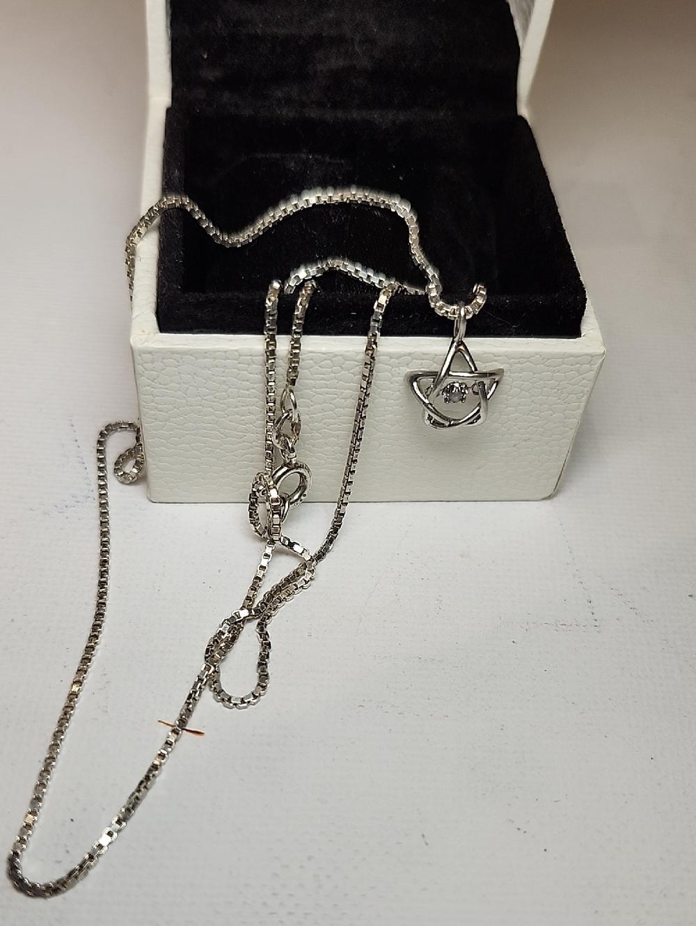 Silver 925 Star Pendant Necklace - Silver